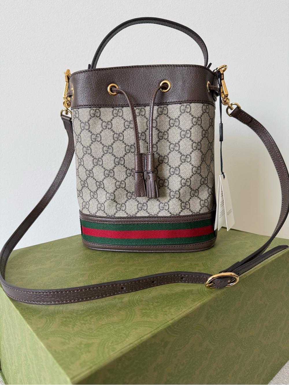NEW Gucci Ophidia Bucket Bag
